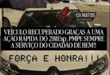 Carro levado durante assalto no Centro de Petrolina é recuperado pela PMPE